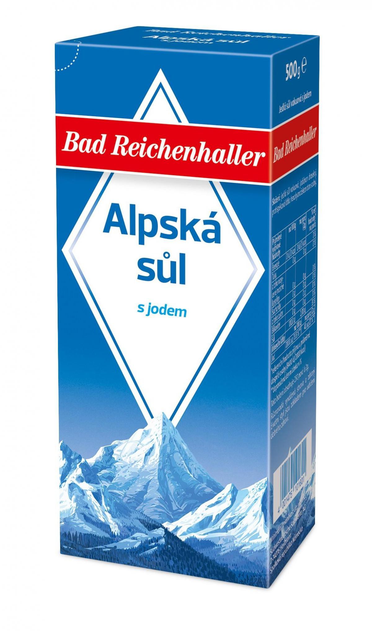 Bad Reichenhaller: Alpská sůl s jodem 500 g