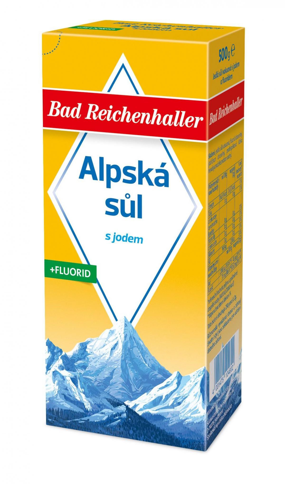 Bad Reichenhaller: Alpská sůl s jodem a fluoridem 500 g