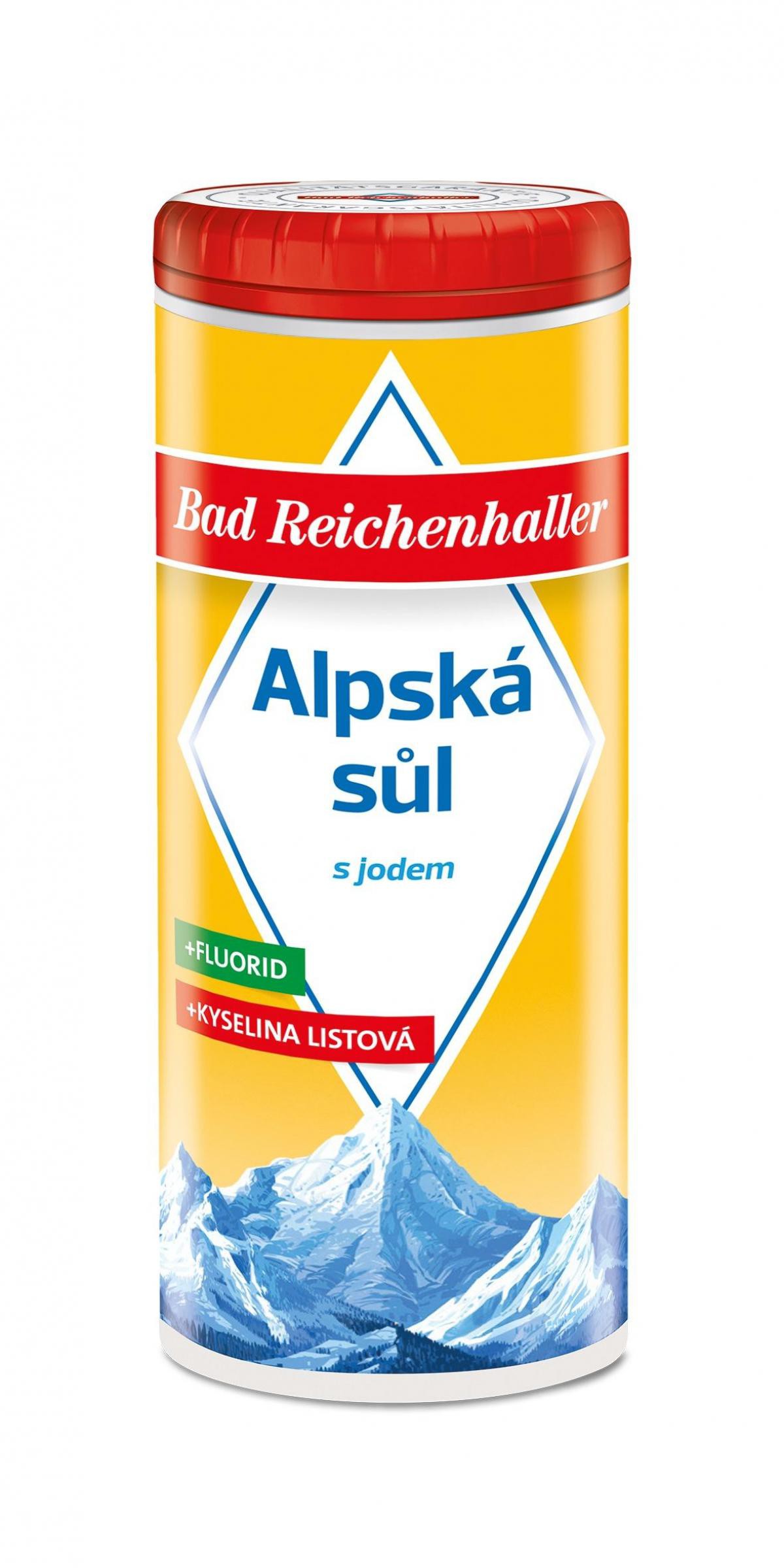 Bad Reichenhaller: Alpská sůl s jodem, fluoridem a kyselinou listovou 125 g