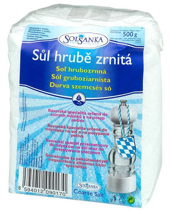 Solsanka: Sůl hrubě zrnitá 500g
